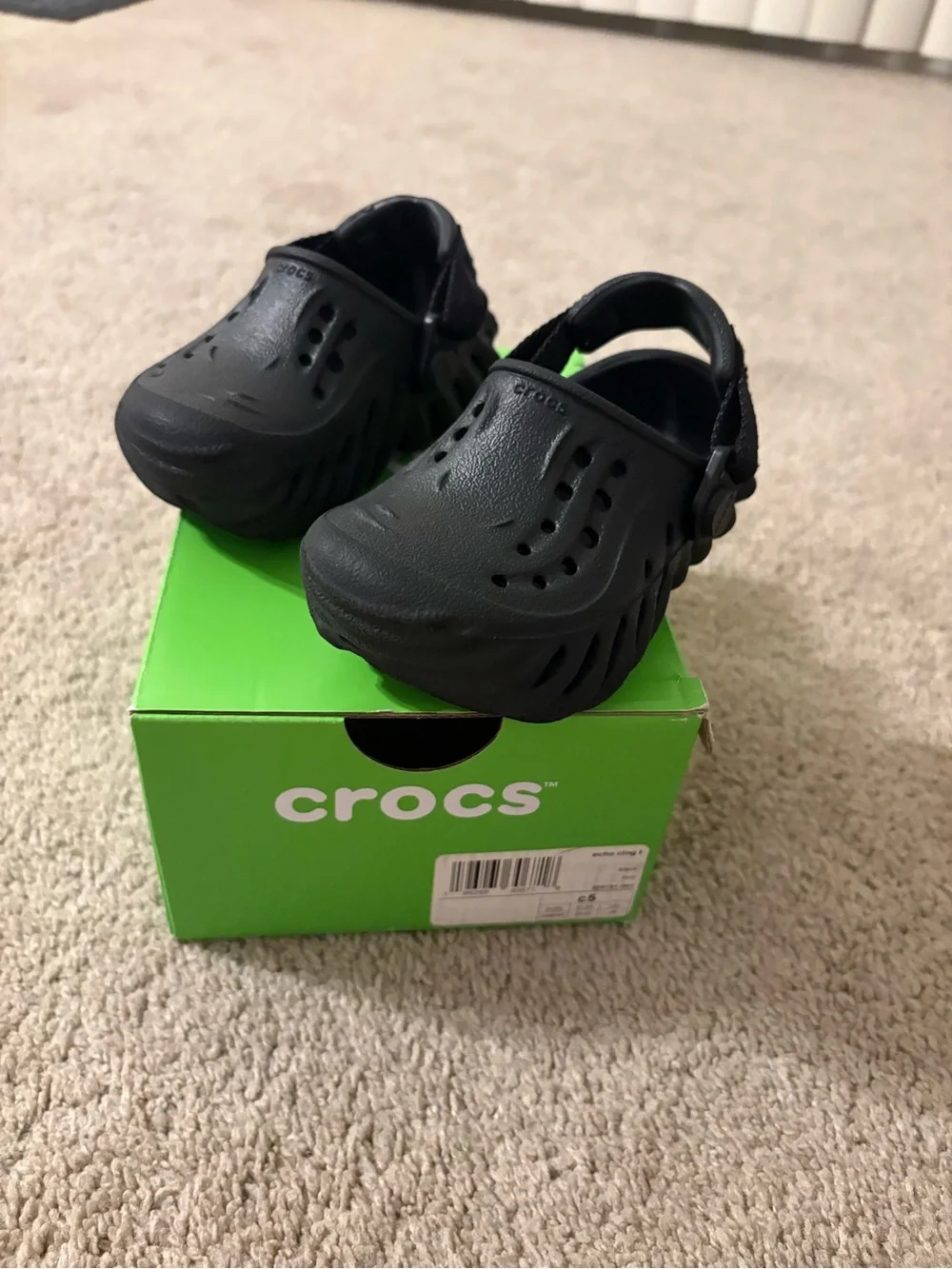 CROCS Kids Black Classic Clog Sandals